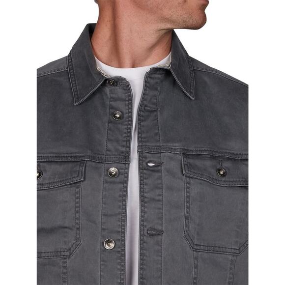 Tommy Bahama BORACAY JEAN JACKETTrucker Jacket XXL Gray Tencel Cotton Blend NWOT - Picture 2 of 9